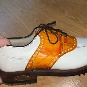 FootJoy White and Orange Oxfords Sleek Design FootJoy | Shoes | Footjoy Vintage White And Orange Saddle  main image 2